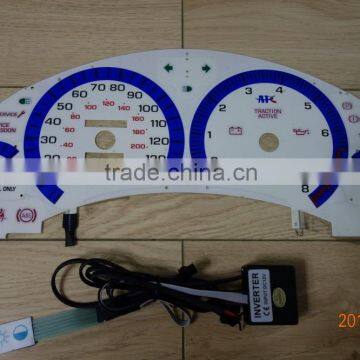 Customized EL glow Gauge Dashboard for cars / EL car dashboard / EL car gauge