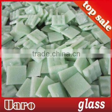 Light Green 20x20mm Vitreous Glass Chip Piece