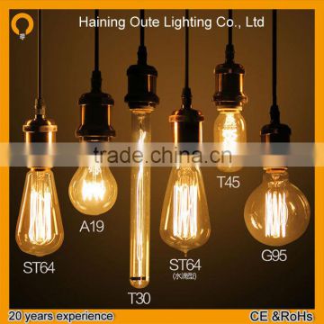 Wholesale Price Retro Vintage Edison Bulb Light E27 Incandescent Bulb ST64