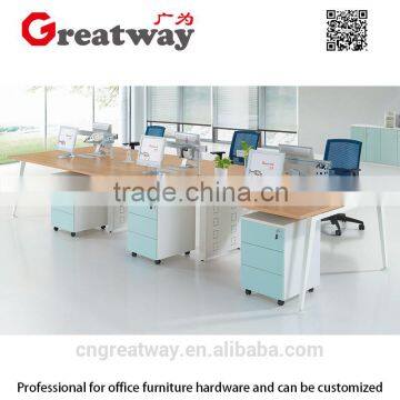 Latest design computer table /desk design for 6 person(QE-40F-6)