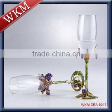 Iris Flower hot sale classic artwork champagne glass                        
                                                Quality Choice