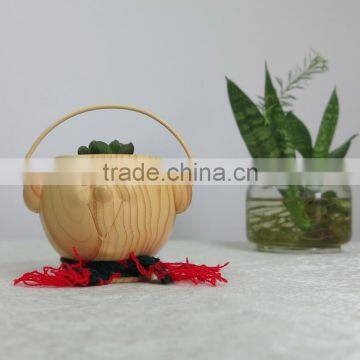 Decoration Wooden Color Resin High Heel Flower Pot