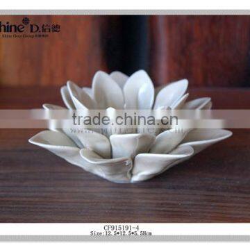 ceramic flower shaped t light candle holder ceramci lotus home decoration pieces craft