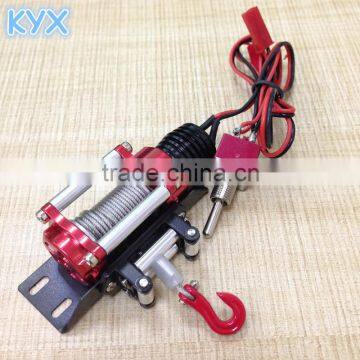 billet machined power winch for rc car scale 1/10 red