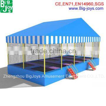 Fashion reasonable price trampoline with roof for sale
