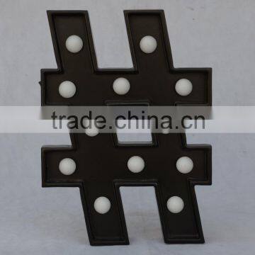 plastic and wood wedding led sign light christmas led lights