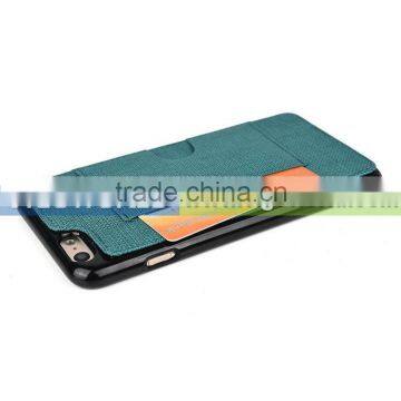 TPU cover with PU card holder case for iphone 6s plus