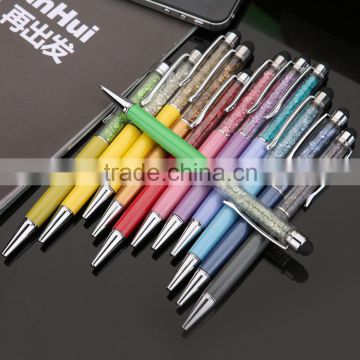 OEM classical touch pen with ball pen logo wholesale crystal ball pen