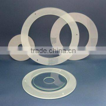 Extra clear tempered step glass lighting cover ,round glass light cover