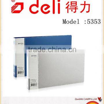 Deli Strong Metallic color folder , A6 Paper clip model 5353