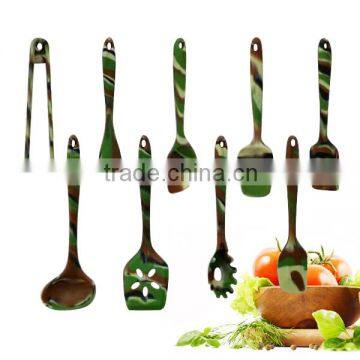 Silicone Cooking Utensil Set With Camouflage Color Of Kitchen Tools