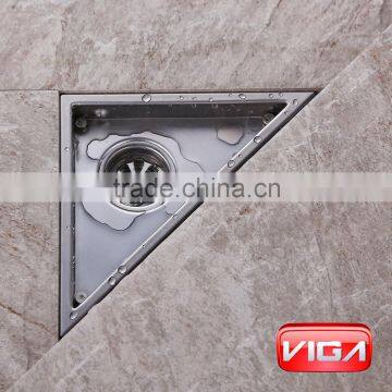 SUS304 Floor Drainer Brush Nickel Triangle Floor Filler