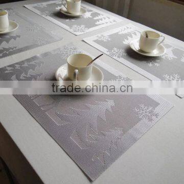 Custom popular polyester coated pvc placemat