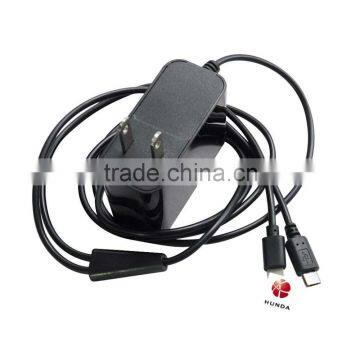 US EU AU UK Plug Portable Phone Charger With 2 in 1 Cables For Cell Phone 5V 2.1A 2.4A photo-2