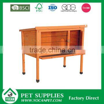 outdoor handmade wooden rabbit hutch