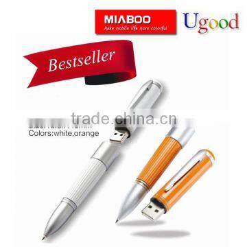 Made in China Sleek and executive style ball point pen usb pen drive wholesale china, Roller ball pen USB Flash Drive