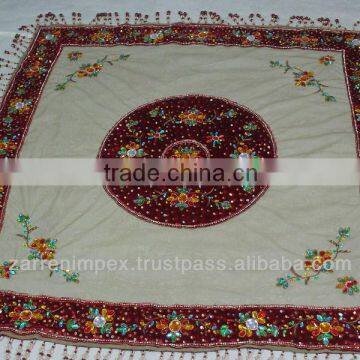 Table Cover Zari Work 100x100 cm