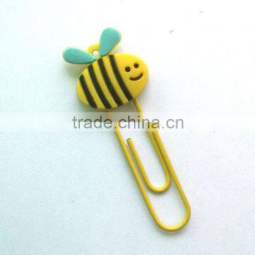 2016 custom design bookmarks PVC shaped paper clips