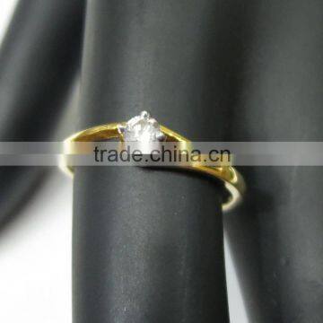 0.16cts Solitaire Diamond Ring 14K Yellow Gold SI Clarity H Color photo-2