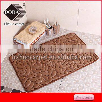 Egypt non slip pvc polyester memory foam bathroom carpet