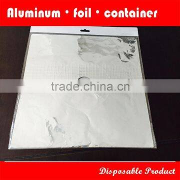 Kitchen Cleaning 27x27cm Disposable Aluminium Foil Gas Protector