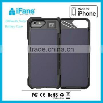 Slim solar power banks case 2500mAh,for apple iPhone 6 solar charger case