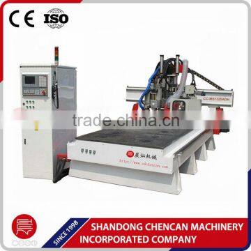 hot sale boring hole drilling atc cnc router 1325 with cnc boring head drilling bank from Italy