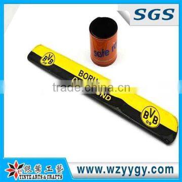 Cheap promotional PVC reflector slap bracelet