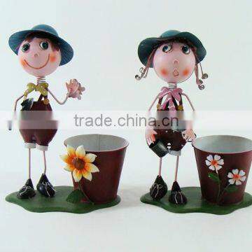 Hot sale metal small girl people home decor