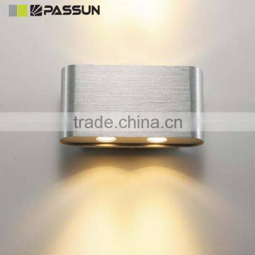 modern up and down brushed silver aluminum led wall light