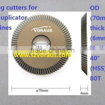 Milling cutters for key-duplicator machines