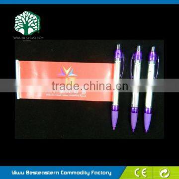 Logo Custom Banner Pen, Printing Banner Pen, Cheap Advertising Banner Pens