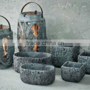 H231 Antique concrete pots and planters