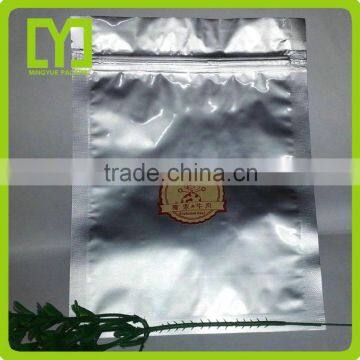 2015China supplier hot sale customized insulated silver zip lock