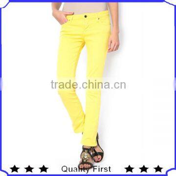 Fashion lady jeans pants with branding quality SHK175