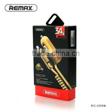 REMAX Finchy 2 in 1 Usb Cable Car Charger RCC103 Using in Car photo-2