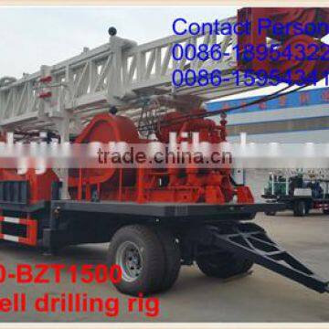 trailer type water well drilling machinery 1000m