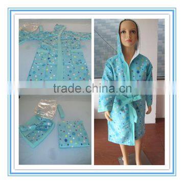 Personalized Light weight microfiber Children bath robe