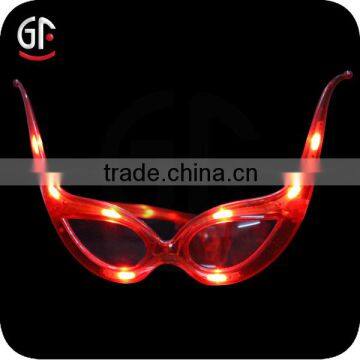 For Party Hot Festival Decoration Music Plastic Cat Eye Shaped Led Sunglasses