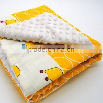 100% handmade China manufacturer printed cuddle nursery baby filling blanket