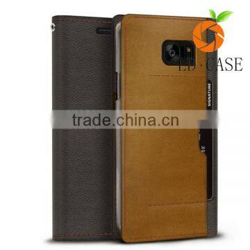 PU Leather wallet case For Samsung S6 EDGE, Cell phone case