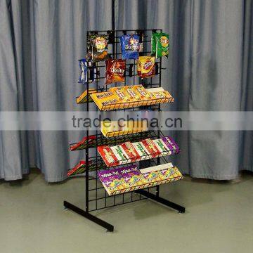 umbrella wire mesh racks stands portable t-shirt floor display stand