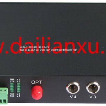 4channels XLR balanced MONO Audio fiber optic transmitter and recever