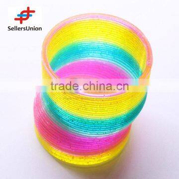 No.1 yiwu exporting commission agent wanted good quality plastic rainbow slinky spring toy