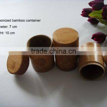 Carbonized natural bamboo canister