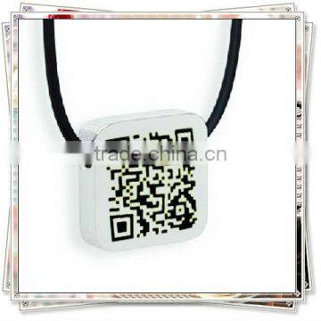 QR code pendant necklace for boyfriends beautiful alloy necklace