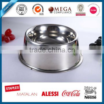 decorative custom logo stainless steel pet bowl