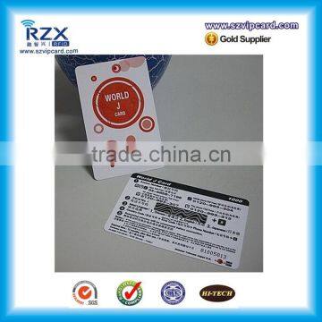 paper/ pvc material prepaid scratch card with PIN printing