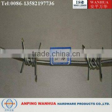 2014 Hot Sell Barbed Wire Weight Per Meter ( Professional factory ISO9001)