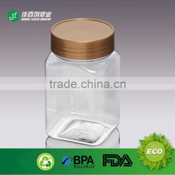 wholesale price square shape with gold plastic PP cap honey bottle